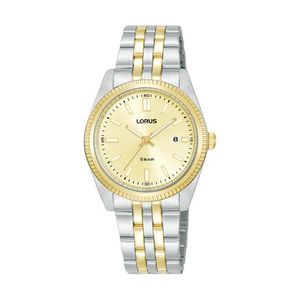 Ladies Quartz Two-Tone Stainless Steel Watch Silver Dial Product Image