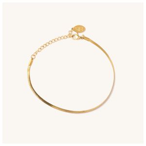 Micro Gold Herringbone Bracelet Product Image