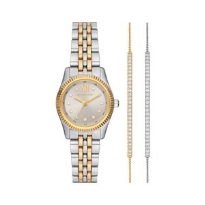 Ladies Lexington Gold & Silver-Tone Stainless Steel Watch & Bracelet Gift Set Product Image