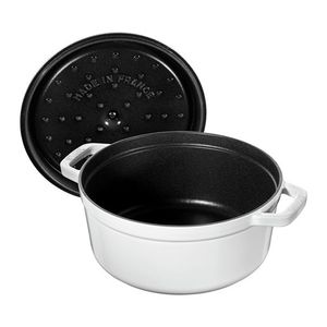 4qt Cast Iron Round Dutch OvenWhite Product Image