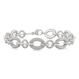Diamond Link Bracelet Silver Product Image
