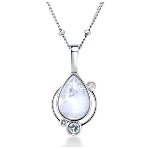 Moonstone Pendant Necklace Silver Product Image