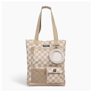 Park Pack Dog Gear Tote Tan Checkerboard Product Image