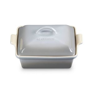 2qt Heritage Stoneware Shallow Covered Casserole French Gray Product Image