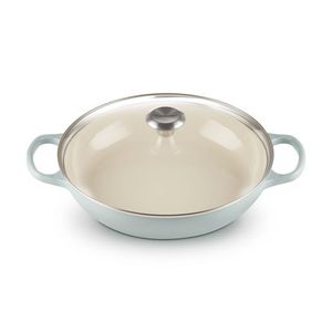 3.5qt Signature Cast Iron Braiser w/ Glass Lid Sea Salt Product Image