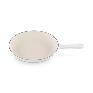 9.5" Traditional  Cast Iron Omelet Pan Matte White Product Image