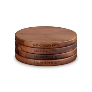 4pc Gourmand Collection Petite Magnetic Wooden Trivet Set Product Image