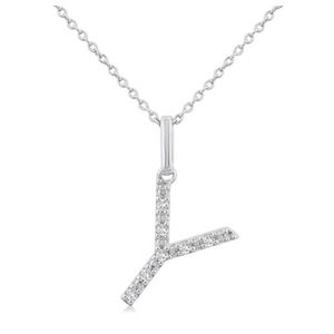 Initial Diamond Necklace-Y Product Image