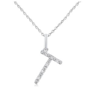 Initial Diamond Necklace-T Product Image