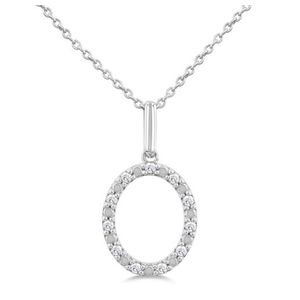 Initial Diamond Necklace-O Product Image