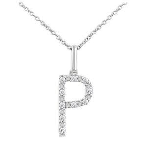 Initial Diamond Necklace-P Product Image