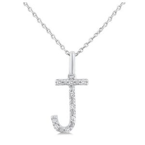 Initial Diamond Necklace-J Product Image