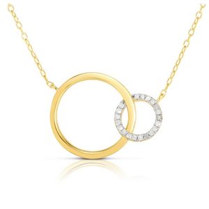 Diamond Circle Necklace Gold Product Image