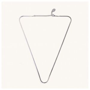 Micro Silver Herringbone Necklace Product Image