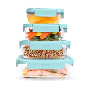 8pc Glass Leakproof Food Storage Set Soft Aqua Product Image