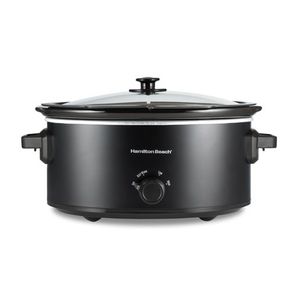 6qt Double-Dish Slow Cooker Black Product Image