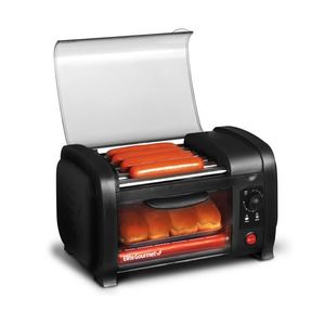 Hot Dog Roller Toaster Oven & Bun Warmer, Black Product Image