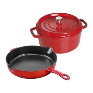 3pc Cast Iron Cookware Set Cherry Product Image
