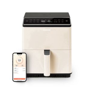 6.8qt Dual Blaze Smart Air Fryer Oyster White Product Image