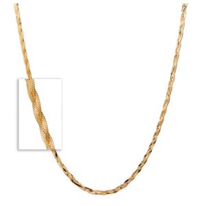 Braided Herringbone Necklace - 18" Gold Product Image