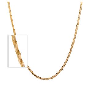 Braided Herringbone Necklace - 16" Gold Product Image