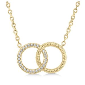 Diamond Circles Necklace Gold Product Image