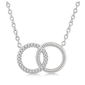 Diamond Circles Necklace Silver Product Image