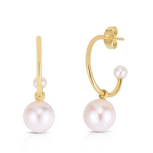 Pearl Drop Earrings Gold Product Image