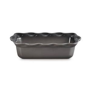 9" Heritage Stoneware Fluted Loaf Pan Oyster Product Image